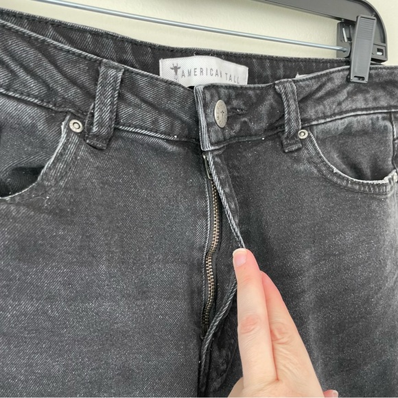 American Tall Jada Mom Jean 27 T Black Denim High Rise - Picture 5 of 10